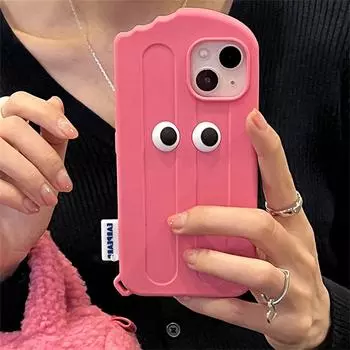 Ins милый мультяшный розовый чехол для телефона с мороженым для Iphone 13 12 11 Pro Xs Max X Xr 7 8 Plus Se 3, силиконовая мягкая задняя крышка с забавными глазами For iPhone XS Max