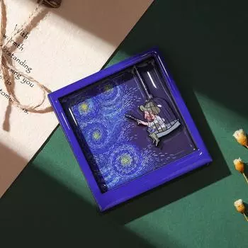 Инс Милый Мультяшный Ван Гог Двумерная Знаменитая Картина Магнит на Холодильник Персонализированный Креативный Магнит Декор для Холодильника