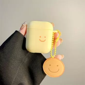 INS Minimalist Cute Smiley Face for AirPods Pro Protective Case Apple 2 Generation Airpods3 Bluetooth Wireless Earphone Case airpods3 Yellow Smiley Face + pendant
