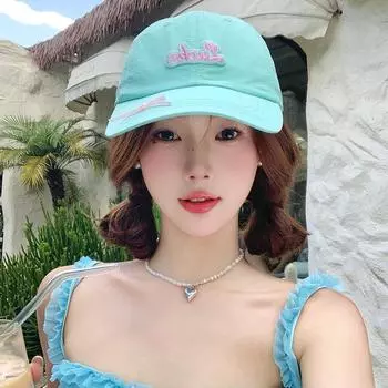 Ins Mint Mambo Bow быстросохнущие бейсболки Show Face маленькие летние тонкие модные солнцезащитные универсальные и милые женские шляпы 56-58cm зелёный