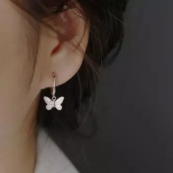 INS модные серьги-пряжки из 18-каратного золота с бабочками из нержавеющей стали персонализированные модные серьги высокого качества женская мода