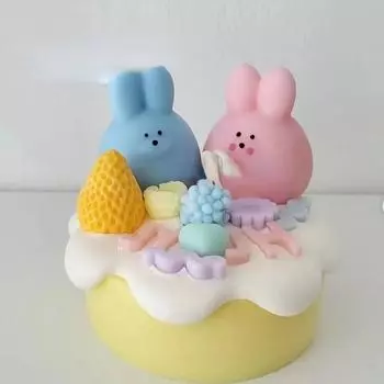 Ins мультфильм кролик силиконовые формы для свечей для ароматических свечей домашний декор ручной работы DIY силиконовые формы формы для свечей для изготовления свечей 4.5x3.5cm