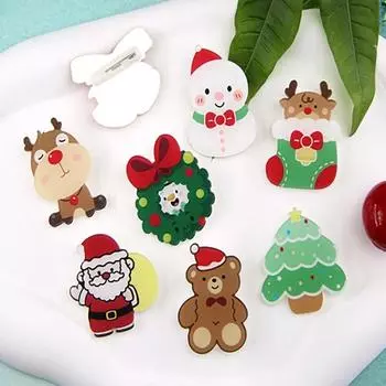 INS мультфильм милый Санта-Клаус значок рождественский подарок на праздник акриловый значок сумка аксессуары маленький кулон