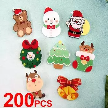 INS мультфильм милый Санта-Клаус значок рождественский подарок на праздник акриловый значок сумка аксессуары маленький кулон 1PCS