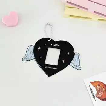 Инс Мультяшный Любовь Крылья Держатель для Фотокарточек Kpop Чехол для Карт Рамка для Фотографий Идола Фотоальбом Рукав для Карты с Подвеской Брелок