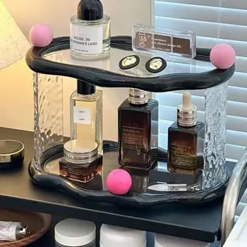 INS Настольная полка для хранения вещей, 2 уровня, полка для хранения стаканов с водой, экономящая место, держатель для банок со специями и бутылочек