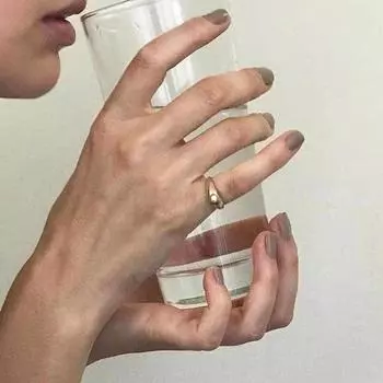 ins Натуральный жемчуг Кольцо Женская мода Простая глянцевая латунь Ed Ювелирные изделия Мода No. 5 золотой