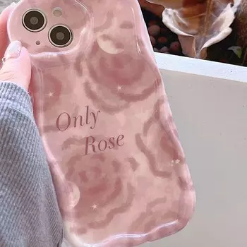 Ins Нескользящий розовый блестящий чехол для телефона с цветком розы Imd для Iphone 13 14 Pro Max 11 12 Promax противоударный милый мультяшный чехол на заднюю панель for iphone 11