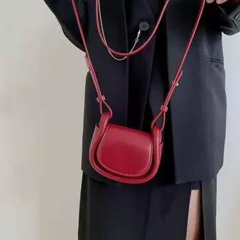 ins ниша новая корейская версия модная детская ретро сумка одно плечо сумка через плечо иностранный стиль изменение сумка чёрный