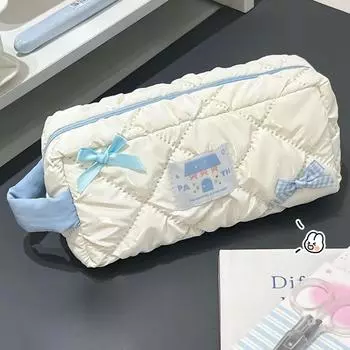 Ins Новый модный детский пенал для девочек, сумка для хранения канцелярских принадлежностей Sweet House Bow, большая вместимость, переносная сумка для ручек, школьные принадлежности