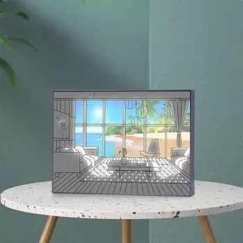 INS освещение живопись украшения современный и минималистичный прикроватная тумбочка спальня креативное светящееся освещение картина три цвета с затемнением