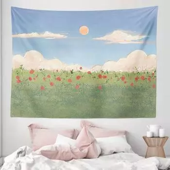 Ins пейзаж висит ткань фон ткань спальня общежитие прикроватный гобелен украшение дома 100X75CM