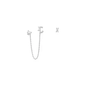 ins персонализированные и креативные интегрированные ушные косточки клипсы женственность универсальные геометрические цепочки асимметричные серьги Copper