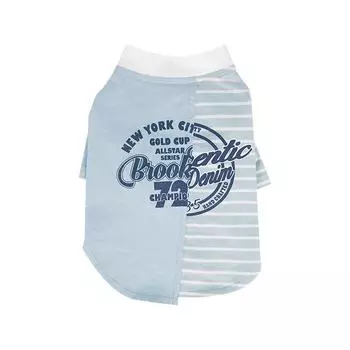 Ins pet clothes spring and summer thin breathable teddy bear schnauzer dog clothes trendy dog clothes S