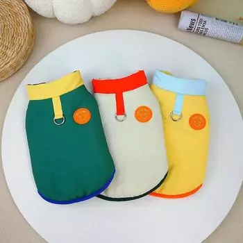 INS Pet Contrast Coat Одежда для собак Осень-зима Одежда для собак из хлопка Улыбающееся лицо Контрастная хлопковая одежда Одежда для собак с плюшевыми мишками XS