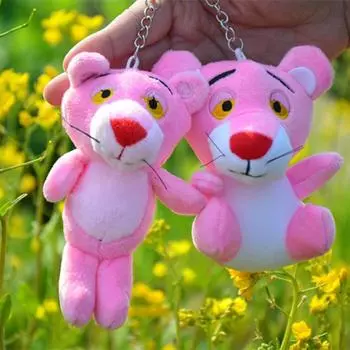 Ins Pink Leopard Doll Мягкая игрушка Милая маленькая непослушная леопардовая мини-кукла Подвеска Свадебная кукла 12cm