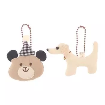 Ins Pink Sweet Cute Plush Keychain Little Bear Bunny Heart Keyring Car Key Holder Bag Pendant Couple Key Hanging Decoration