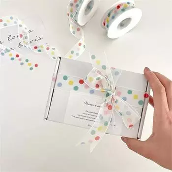 Ins Подарочная коробка на день рождения Декоративная лента Милая лента Подарочная упаковка Веревка Цветочная упаковочная лента