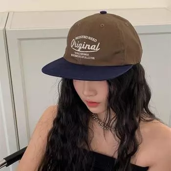 Ins Популярная бейсболка с плоскими полями для женщин, весна-лето, путешествия, солнцезащитный крем, корейская нишевая дизайнерская хип-хоп-мужская шляпа 56-58cm кофейный