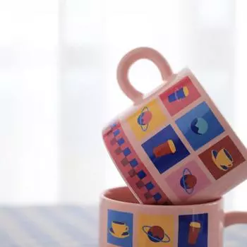 Ins прекрасная кружка керамическая чашка для воды кружка кофейная чашка чашка для молока чашка для питья розовая чашка подарок