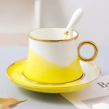 Ins Простая кофейная чашка в скандинавском стиле, набор из двух предметов, кружка, чашка для воды, кофейная чашка, чашка с молоком, чашка для завтрака, послеобеденный чай, цветочный чай розовый