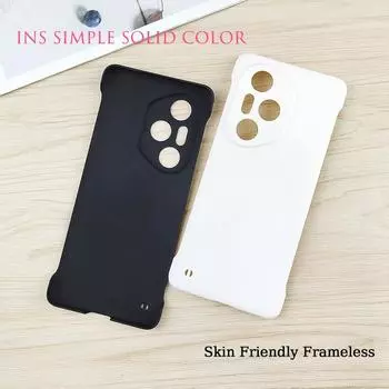 INS Простой однотонный чехол для кожи без рамки для Honor 300 200 100 90 80 Pro GT SE Ультратонкий противоударный жесткий матовый чехол из ПК с защитой от отпечатков пальцев For Honor 300 белый