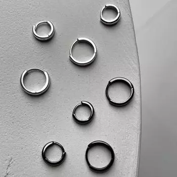 ins простые простые серьги-кольца изысканные и универсальные 999 стерлингового серебра серьги темперамент модный тренд новая мода 999 silver