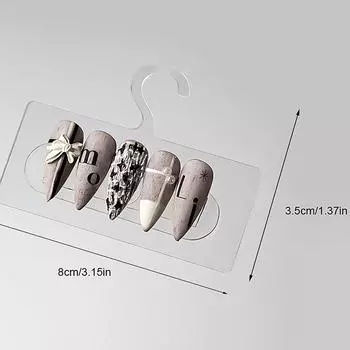 Ins Прозрачный акриловый крючок в стиле нейл-арта, стойка для демонстрации гелевых цветных работ, выставочные инструменты
