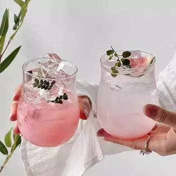 Ins Прозрачный стеклянный стакан для холодного молока, кофе, стеклянные стаканы, ребристые стаканы для питья, кружка для чая, сока, молока, кофе, термостойкий стакан 301-400ml