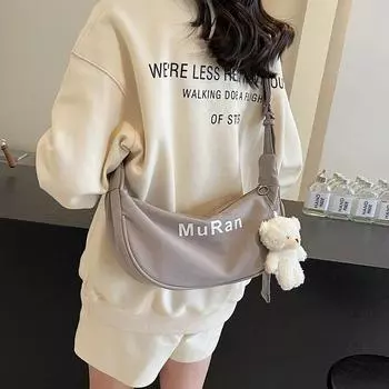 ins японский Harajuku простая универсальная сумка женская корейская версия ulzzang ретро девушка сумка-мессенджер железная цепь сумка для пельменей чёрный