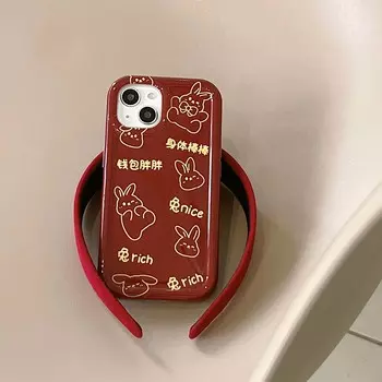 Ins Rabbit Shell для Iphone 13 14 Promax 12 11 Pro Max противоударный кролик милый милый мультяшный защитный чехол для телефона For iphone 14promax