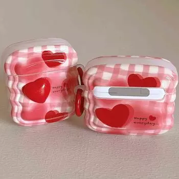 Ins Red Love 3d Heart мультфильм пара беспроводная Bluetooth зарядная коробка для Apple Airpod 3 Pro 2 2nd 1 милый чехол для наушников For Airpods Pro 2nd