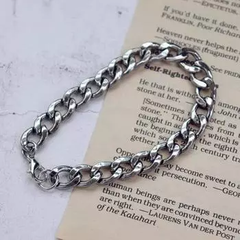 ins retro cold wind titanium steel bracelet men and women trendy and domineering metal bracelet simple hip-hop accessories