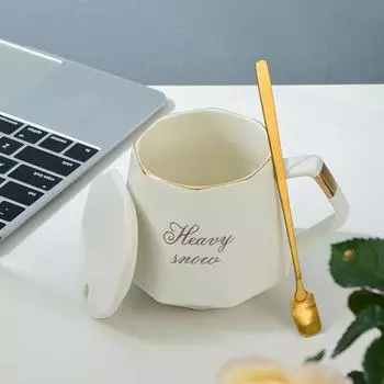 Ins ромбовидная форма сплошной цвет кружка керамическая чашка для воды кофейная чашка чашка для молока чашка для завтрака зелёный