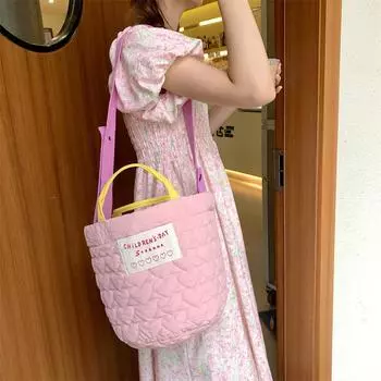 ins same handbag, new large-capacity milk taro purple portable messenger bag, mommy bag.