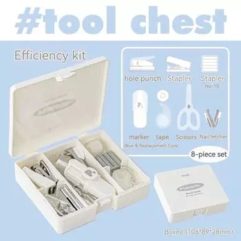 INS Scrapbook Tools Set DIY Crafts Punch Machine Kit Korean Mini Punch Stapler Kit Student