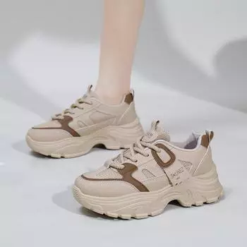 INS сетчатая поверхность неуклюжие кроссовки женские летние новые дышащие женские кроссовки повседневная обувь повседневная обувь 35