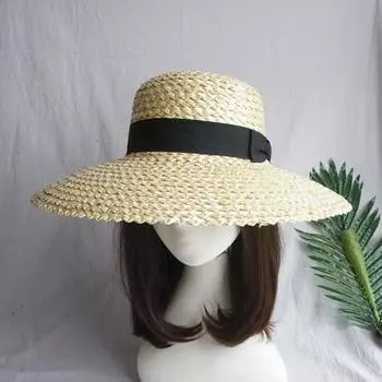 Ins шикарная летняя пляжная кепка с широкими полями и узором ананаса бантом, пляжная женская кепка от солнца, женская праздничная шляпа для отдыха head size 57cm