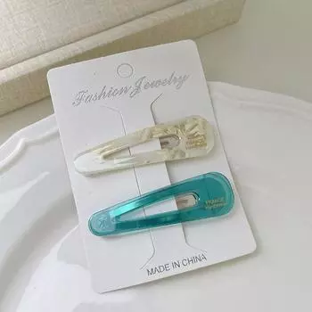 Ins Simple 5.5cm Candy Colorful Fringe Clip Exquisite Fashion Acetate Duckbill Clip Hair Accessories For Woman Girls Hairpins