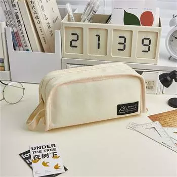 Ins Simplicity Pencil Bag High Capacity Stationery Storage Bag Back To School Pencil Case Student