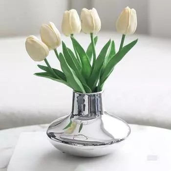 Ins Скандинавские украшения, цветочные композиции, плоские вазы, мягкие украшения, модельные комнаты, изделия ручной работы, персонализированные креативные маленькие цветочные горшки