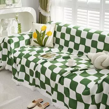 Ins Sofa Cover Cloth Sofa Cushion Cover Towel Anti-Scratching Four Seasons Universal Sofa Cover Cover Universal Non-Slip Cover Blanket 90x180