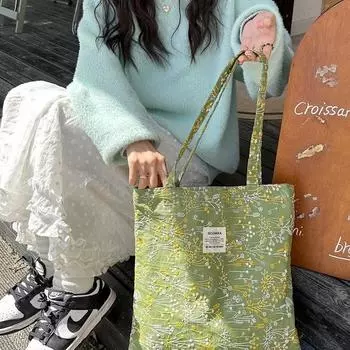 Весной и летом новая нежная маленькая сумка через плечо с цветочным принтом и цыганским узором, вместительная женская сумка для книг