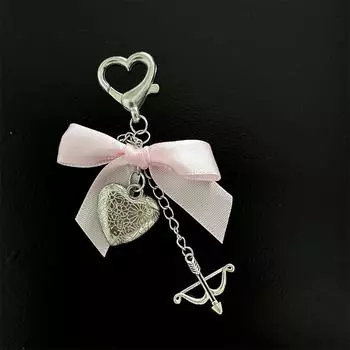 Ins стиль бантик из бисера брелок для ключей Love Arrow телефон кулон чехол для наушников подвески сумка декор кольцо для ключей от автомобиля as the picture