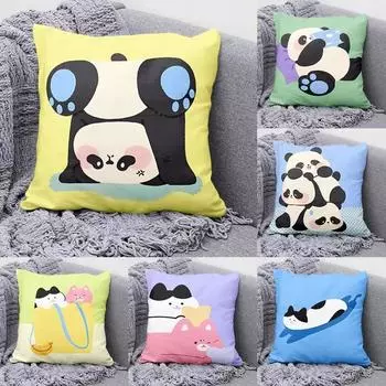 Ins Стиль Милый Мультфильм Наволочка Украшение Общежития Офис Гостиная Диван Домашняя Наволочка 40x40cm