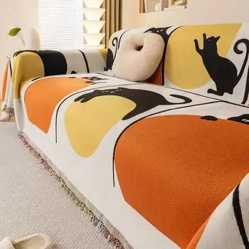INS стиль мультфильм синель чехол для дивана ткань четыре сезона универсальный полный комплект диван полотенце чехол для дивана чехол для дивана подушка 180-130cm