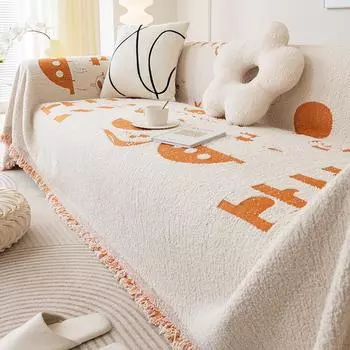 INS Стиль мультяшное полотенце для дивана High Sense против царапин, чехол для дивана, тканевый чехол для дивана, полностью покрытый чехол для дивана 180*130cm