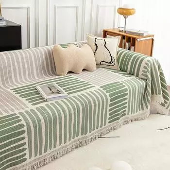 INS стильный чехол для дивана, полотенце, универсальный нескользящий чехол для дивана, универсальная диванная подушка на четыре сезона, высокое одеяло 180*130cm