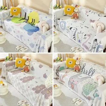 INS стильный чехол для дивана, полотенце, милый мультяшный цельный диван, подушка, одеяло, ткань, четыре сезона, универсальный универсальный чехол для дивана 90x180