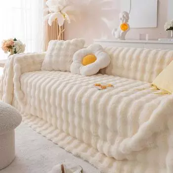 INS стильный чехол для дивана, зимнее плюшевое полотенце для дивана, расширенный кремовый стиль, чехол для дивана, полотенце, чехол для дивана «все включено» 180*130
